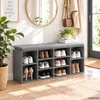 KESPER® Schuhschrank mit Sitzkissen, grau, für 10 Paar Produktbild-Vorschau 3