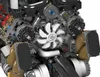 A detailed close-up view of a complex mechanical engine model, likely made of plastic building blocks. Voir les images du produit
