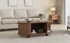 Sweiko 100 x 50 x 40 cm Table basse en noyer avec espace de Voir les images du produit 12