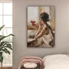 MuchoWow© Leinwand Bilder 80x120 cm - Design: Frau mit Produktbild-Vorschau 2