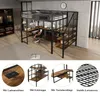 Letto a soppalco 120x200 cm, nero antracite, in ferro, con Anteprima dell’immagine prodotto 3