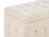 BELIANI Taburetka béžová buklé 72 x 42 x 40 cm s úložným Náhľad obrázku produktu 10