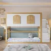 STILVORA Kinderbett 90x200cm mit Treppenschrank, Hochbett Produktbild-Vorschau 2
