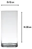 Hohe Klare Glasvase Zylinder Ø12cm H30cm Deko Windlicht Produktbild-Vorschau 5
