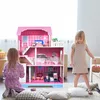 JOIEYOU Puppenhaus Holz Dollhouse 3 Etagen Puppenhäuser mit Produktbild-Vorschau 4