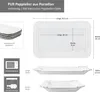12x Čisté papírové talíře z porcelánu 24,5x16cm bílé Náhled obrázku produktu 6
