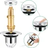 4 Pcs Ablauf Garnitur Abfluss Stopfen Waschbecken POP UP Produktbild-Vorschau 2