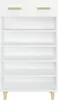 vidaXL Botník bílý 60x35x105 cm Dřevěný materiál Náhled obrázku produktu 5