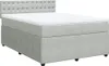 vidaXL Boxspringbett mit Matratze Hellgrau 160x200 cm Samt Produktbild-Vorschau 1