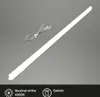 A white LED light bar and its power cord are displayed diagonally on a gray background. A dark bar at the bottom contains icons and text. Náhľad obrázku produktu