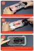 A three-step instructional guide for applying a screen protector to a smartphone using an applicator tool. Produktbild-Vorschau