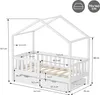 ML-Design Kinderbett Hausbett 70x140 cm Weiß mit 2 Produktbild-Vorschau 6