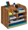 Organizér na stôl s úložnými priehradkami RD42746, hnedá Náhľad obrázku produktu 1
