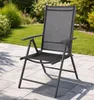 Garten Klappstuhl Aluminium - Textilen Anthrazit / Anthrazit Produktbild-Vorschau