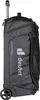 A black rolling duffel bag with wheels and a telescoping handle. Produktbild-Vorschau