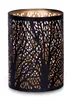 3er Set Windlichter Metall Schwarz Gold Kerzenhalter Deko Produktbild-Vorschau 2