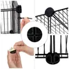 Collage showing assembly details of a pet playpen. Podgląd zdjęcia produktu