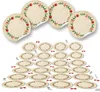 24 runde Kraftpapier blanko Etiketten vintage Weihnachten 4 Produktbild-Vorschau 1
