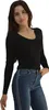 Body lang arm T shirt Damen Royyen K-201 Baumwolle V Produktbild-Vorschau 10