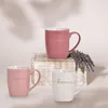 Schöne Kaffeetassen 6er Set einfarbig Herzen mit Spruch Produktbild-Vorschau 5
