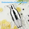Pinguin Cocktail Shaker mit Sieb, Edelstahl Cobbler Shaker Produktbild-Vorschau 6