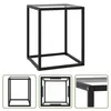 The Living Store Couchtisch Schwarz mit Hartglas 40x40x50 Produktbild-Vorschau 6