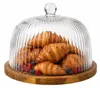 Glashaube mit geripptem Glas und Serviertablett aus Produktbild-Vorschau 1
