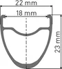Dt Swiss R 460 700c 18 Mm Std Vi Disc Tubeless Rennradfelge Produktbild-Vorschau 2
