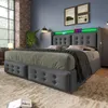Flieks Polsterbett 180x200cm mit Ladefunktion, Doppelbett Produktbild-Vorschau 2