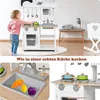 COSTWAY Kinderküche Holz, Kinder Spielküche mit Zubehör, Produktbild-Vorschau 4