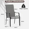COSTWAY Chaises de jardin, set de 2, chaises de terrasse à Voir les images du produit 3