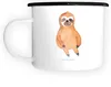 Mr. & Mrs. Panda Teetasse Faultier Zufrieden - Weiß - Produktbild-Vorschau 1