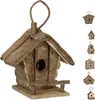 Relaxdays Deko Vogelhaus zum Aufhängen, unbehandeltes Holz, Produktbild-Vorschau 1