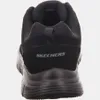 The back view of a black SKECHERS sneaker. Anteprima dell’immagine prodotto
