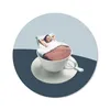 MuchoWow® Mauspad Mousepad Frau - Kaffee - Jahrgang 40x40 Produktbild-Vorschau 1
