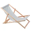 A light gray deck chair made of wood, shown on a white background. Produktbild-Vorschau