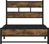 vidaXL Kovová postel bez matrace, kouřový dub 90x200 cm Náhled obrázku produktu 4