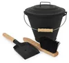 Relaxdays Ascheeimer mit Deckel, 10 Liter, inkl. Aschebesen Produktbild-Vorschau 7