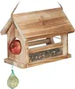 Relaxdays Vogelfutterhaus, geflammtes Design,Zertifikat, Produktbild-Vorschau 1