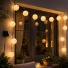 Solar Lichterkette 30 LED Lampions warmweiß – 6,5 m Garten Produktbild-Vorschau 8