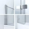 Badewannenaufsatz Duschwand Duschabtrennung 120x140cm Produktbild-Vorschau 6