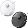 Two robot vacuum cleaners, one white and one black, are shown against a white background. Produktbild-Vorschau