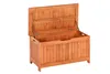 A wooden storage box with its lid open, shown against a white background. Produktbild-Vorschau