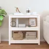 vidaXL Konzolový stolek bílý 80x40x74 cm Masivní borovicové Náhled obrázku produktu 3