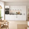 ULWEHOME | Küchenzeile 300 cm Mattweiß, Küchenmöbel-Set Produktbild-Vorschau 4