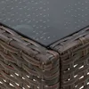 vidaXL Zahradní stůl hnědý 40x40x45 cm Poly ratan Náhled obrázku produktu 3