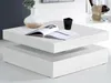 Konferenční stolek TURN 78 x 78 cm otočná deska optic bílá Náhled obrázku produktu 1