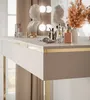 Kosmetiktisch AURORA GOLD ELITE mit Spiegel Kaschmir Produktbild-Vorschau 2