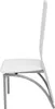 A side view of a white chair with a gray metal frame against a white background. Náhled obrázku produktu