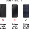 Compatibility chart showing three different Samsung phone models and indicating which ones are compatible with a product. Produktbild-Vorschau